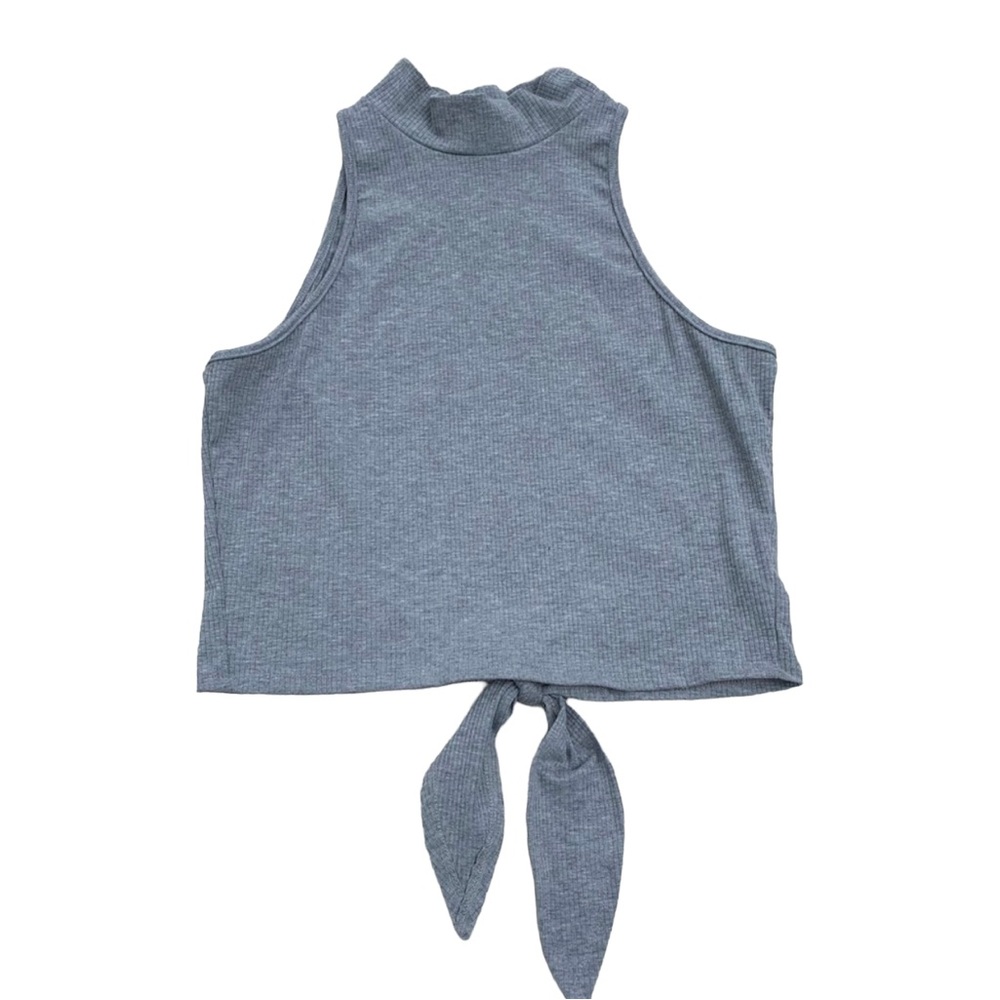 ALYA Gray Arica Ribbed Open Tie Back Tank Top Women’s XL